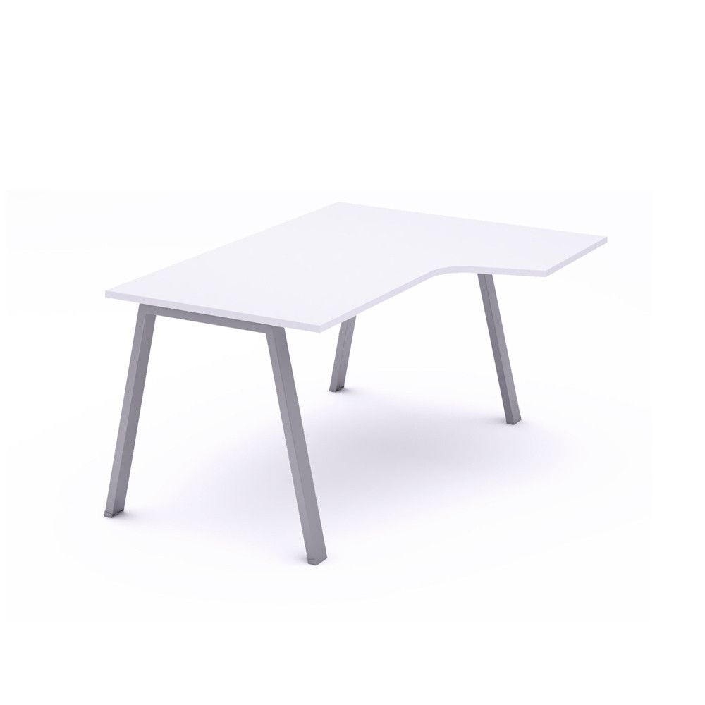 Kit Mesa Blanca L Derecha 160 x 120 Aluminio/Blanco