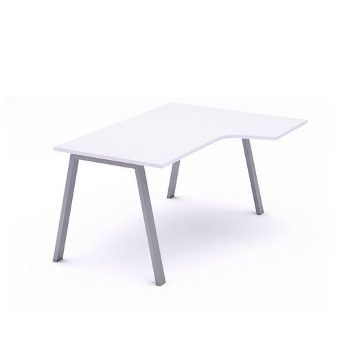Kit Mesa Blanca L Derecha 160 x 120 Aluminio/Blanco