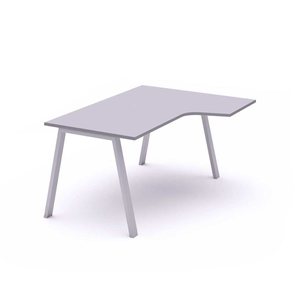 Kit Mesa Blanca L Derecha 160 x 120 Aluminio/Gris