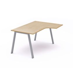 Kit Mesa Blanca L Derecha 160 x 120 Antracita / Haya