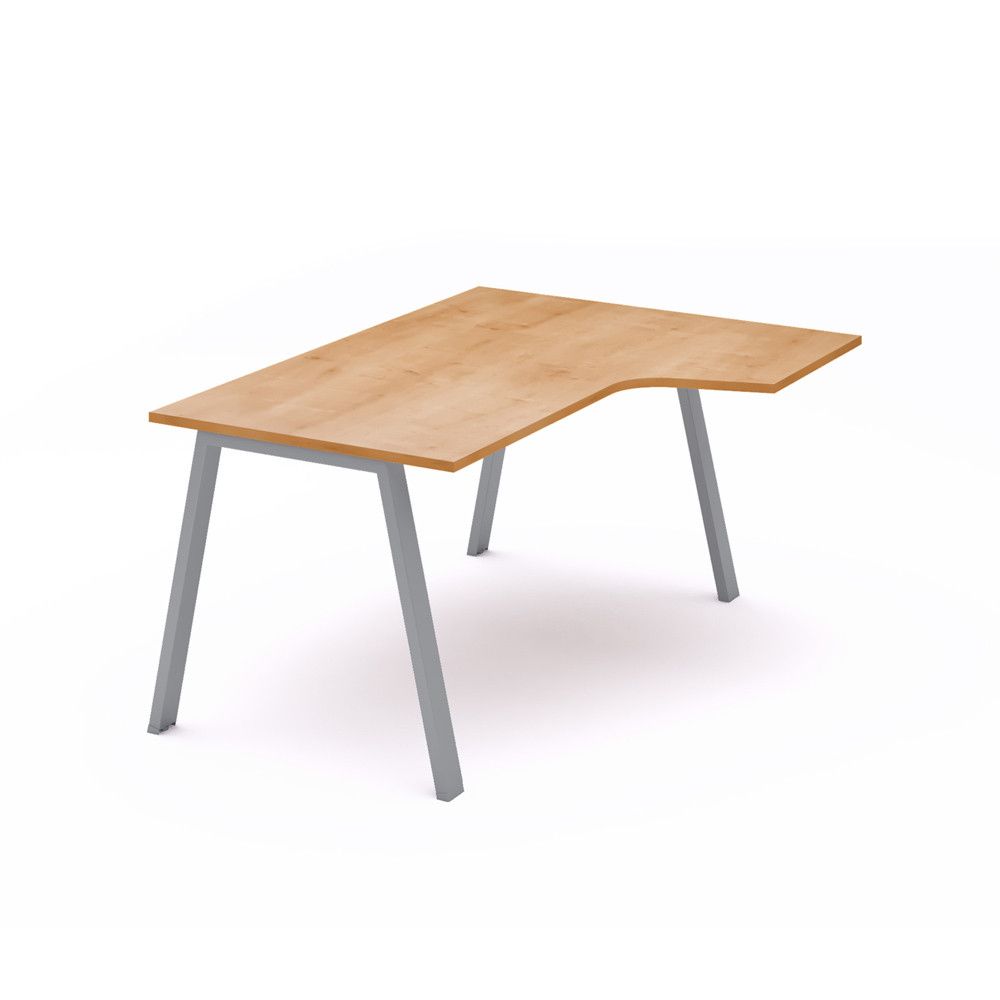 Kit Mesa Blanca L Derecha 160 x 120 Antracita/Roble