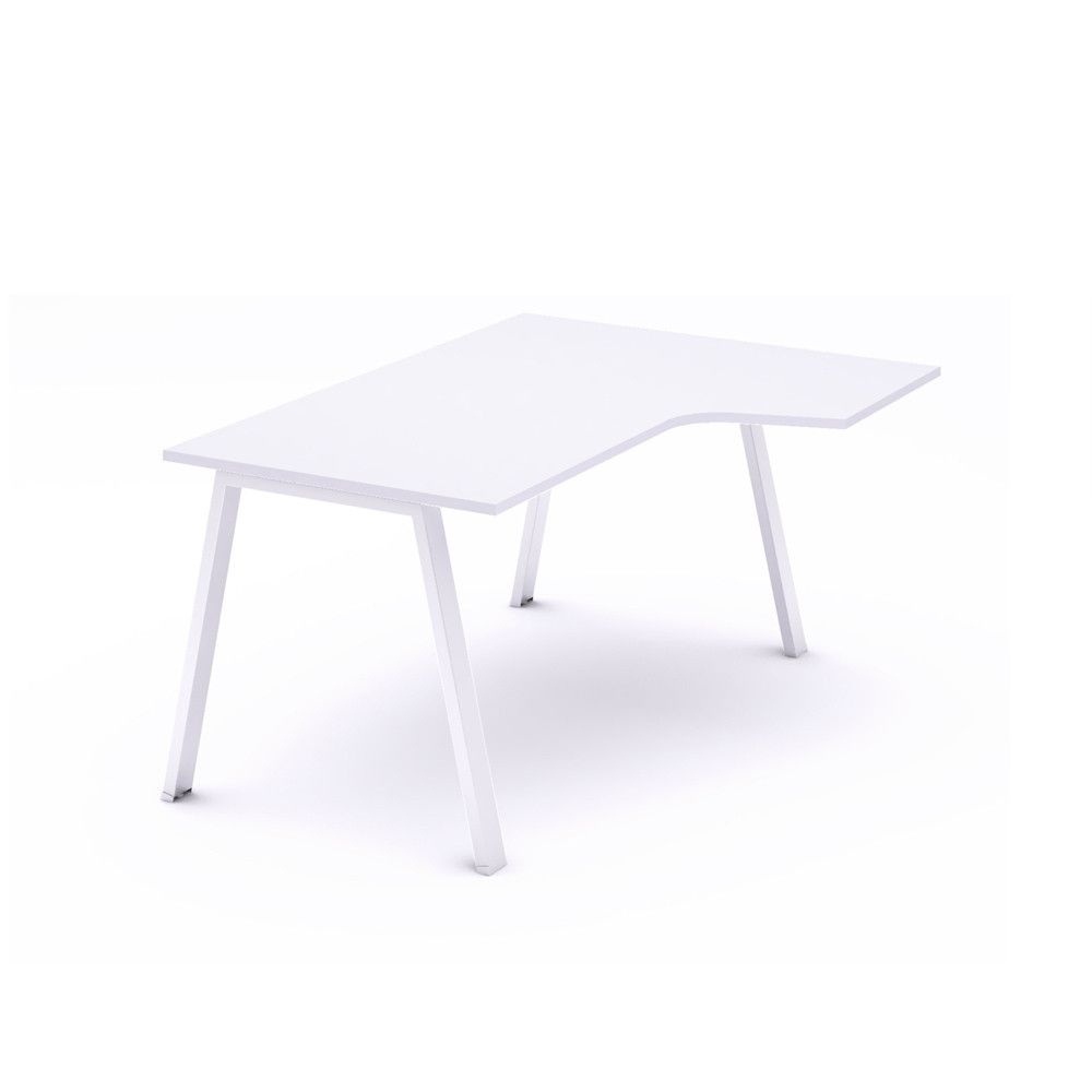 Kit Mesa Blanca L Derecha 160 x 120 Blanco/Blanco