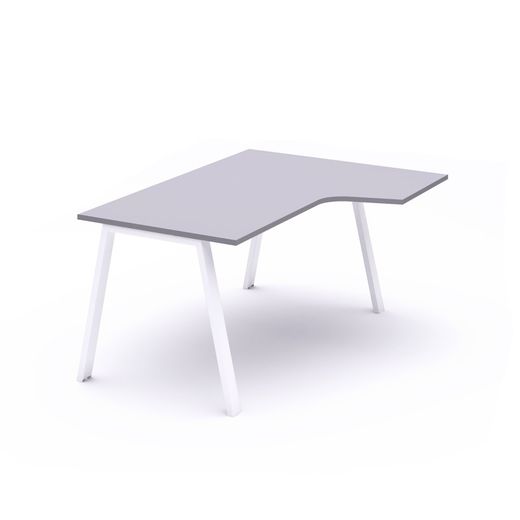 Kit Mesa Blanca L Derecha 160 x 120 Blanco/Gris