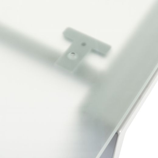Kit Mesa Blanca L Derecha 180 x 120 Aluminio/Haya
