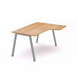 Kit Mesa Blanca L Derecha 180 x 120 Antracita/Roble