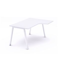 Kit Mesa Blanca L Derecha 180 x 120 Blanco/Blanco