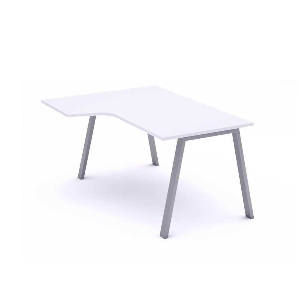 Kit Mesa Blanca L Izquierda 160 x 120 Aluminio/Blanco