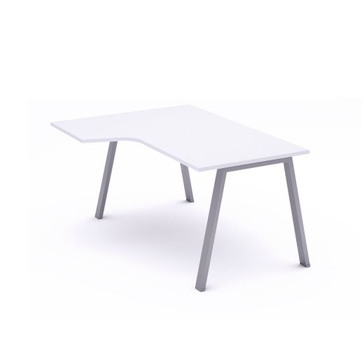 Kit Mesa Blanca L Izquierda 160 x 120 Aluminio/Blanco