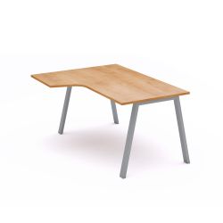 Kit Mesa Blanca L Izquierda 160 x 120 Antracita/Roble