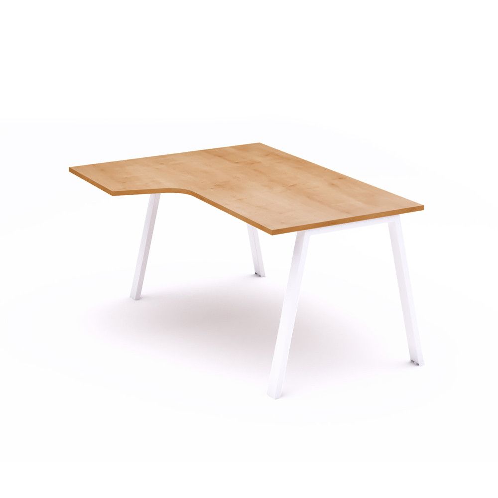 Kit Mesa Blanca L Izquierda 160 x 120 Blanco/Roble