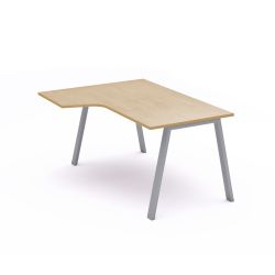 Kit Mesa Blanca L Izquierda 180 x 120 Antracita/Haya