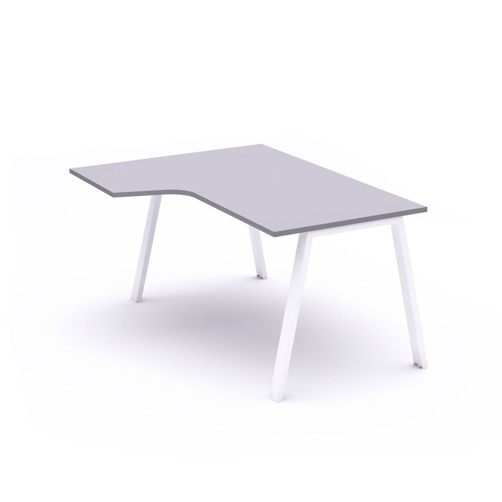 Kit Mesa Blanca L Izquierda 180 x 120 Blanco/Gris