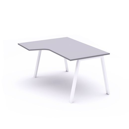 Kit Mesa Blanca L Izquierda 180 x 120 Blanco/Gris