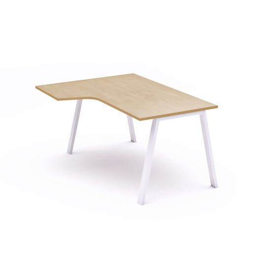 Kit Mesa Blanca L Izquierda 180 x 120 Blanco/Haya