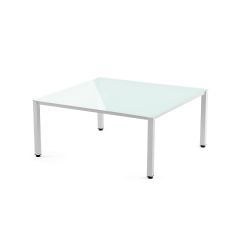 Kit Mesa Executive 120 x 120 Blanco/ Cristal Blanco