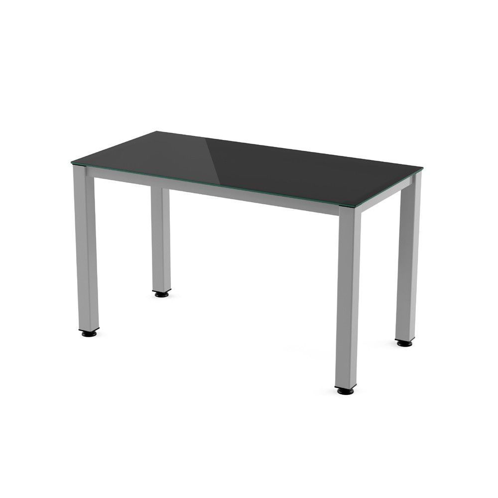 Kit Mesa Executive 120 x 60 Aluminio / Cristal Negro