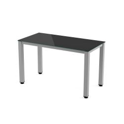 Kit Mesa Executive 120 x 60 Aluminio / Cristal Negro