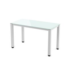 Kit Mesa Executive 120 x 60 Blanco / Cristal Blanco