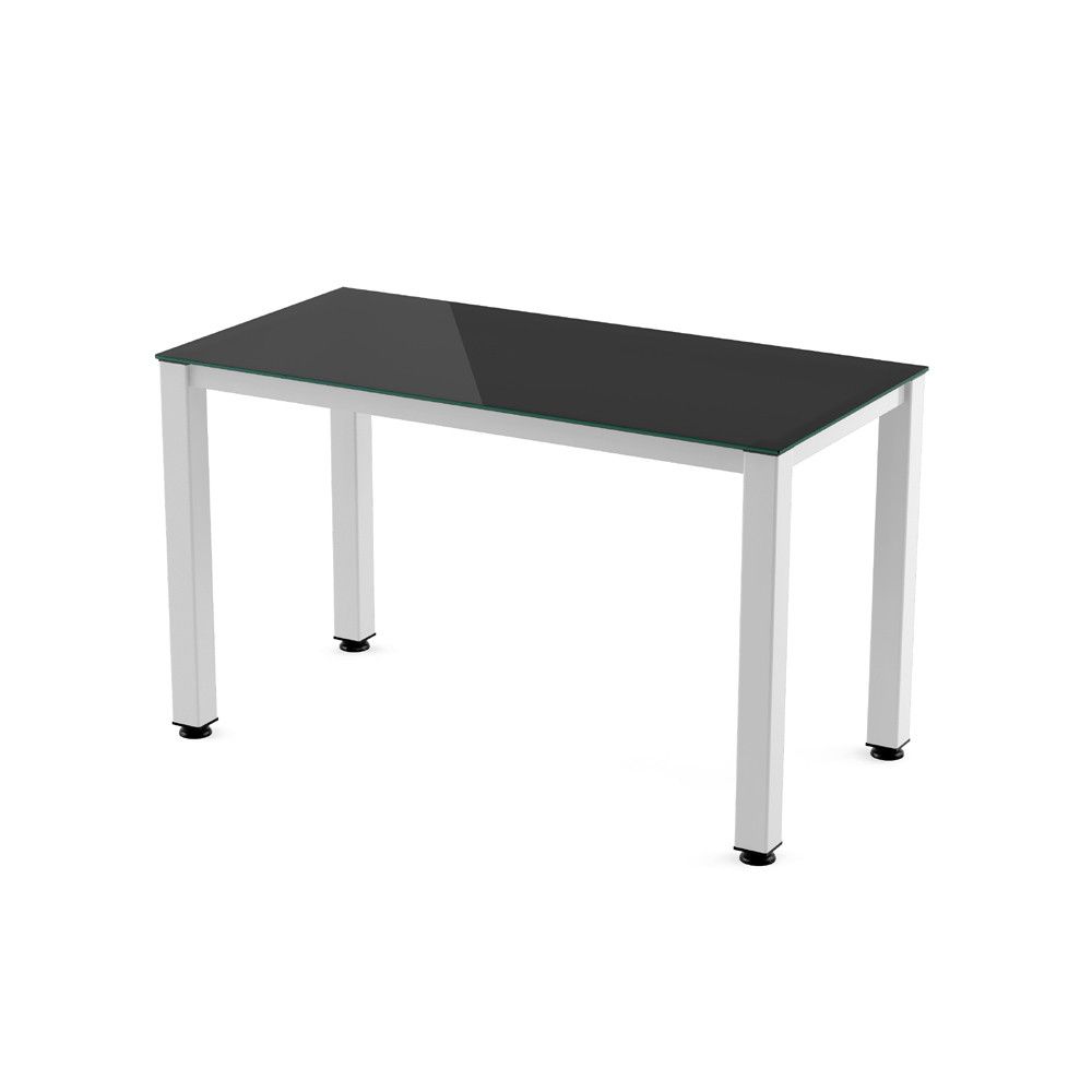 Kit Mesa Executive 120 x 60 Blanco / Cristal Negro