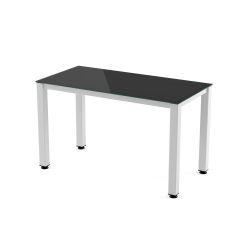 Kit Mesa Executive 120 x 60 Blanco / Cristal Negro