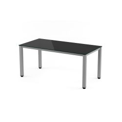 Kit Mesa Executive 120 x 80 Aluminio/ Cristal Negro