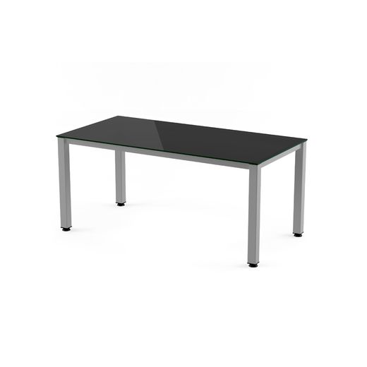 Kit Mesa Executive 140 x 80 Aluminio / Cristal Negro