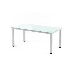 Kit Mesa Executive 140 x 80 Blanco / Cristal Blanco