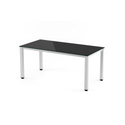 Kit Mesa Executive 140 x 80 Blanco / Cristal Negro