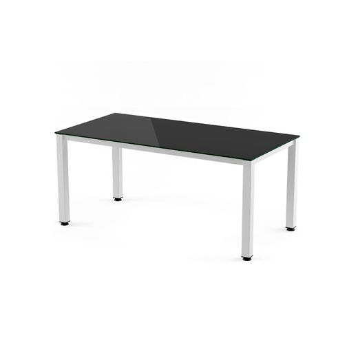 Kit Mesa Executive 140 x 80 Blanco / Cristal Negro