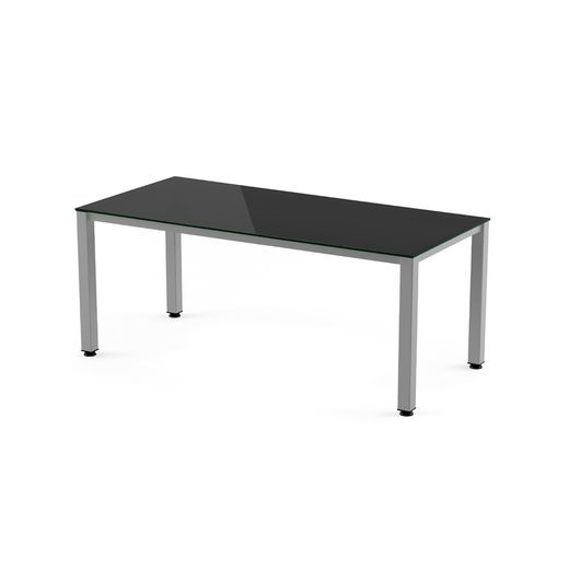 Kit Mesa Executive 160 x 80 Aluminio/ Cristal Negro