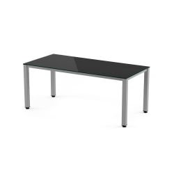 Kit Mesa Executive 180 x 80 Aluminio/ Cristal Negro