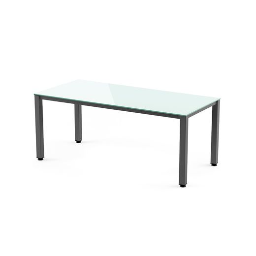 Kit Mesa Executive 180 x 80 Antracita/ Cristal Blanco