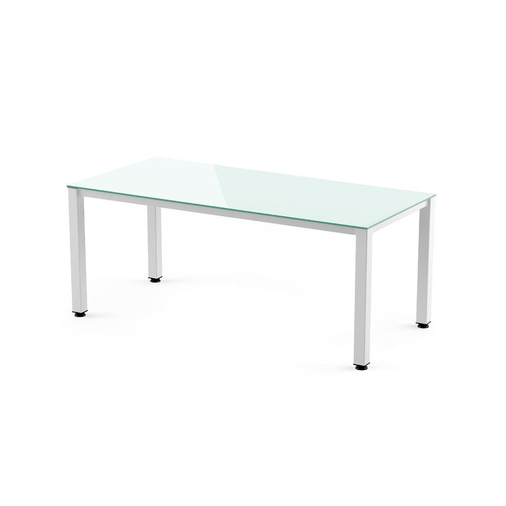 Kit Mesa Executive 180 x 80 Blanco/ Cristal Blanco