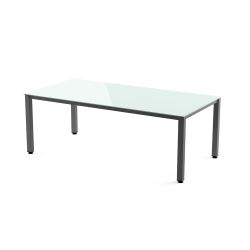 Kit Mesa Executive 200 x 100 Antracita/ Cristal Blanco