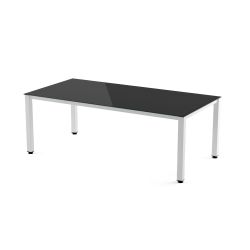 Kit Mesa Executive 200 x 100 Blanco/ Cristal Negro