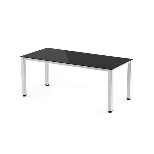 Kit Mesa Executive 200 x 80 Blanco/ Cristal Negro