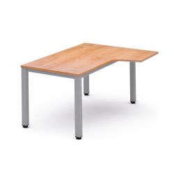 Kit Mesa Executive L Derecha 180 x 120 Aluminio/Roble