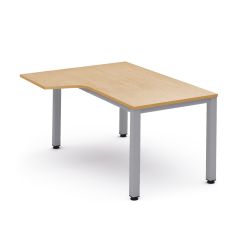 Kit Mesa Executive L Izquierda 180 x 120 Aluminio/Haya