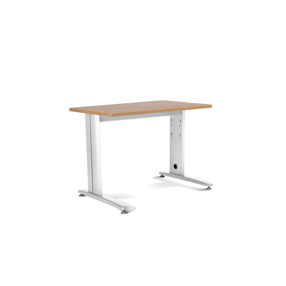 Kit Mesa Metal 120 x 60 Blanco / Roble