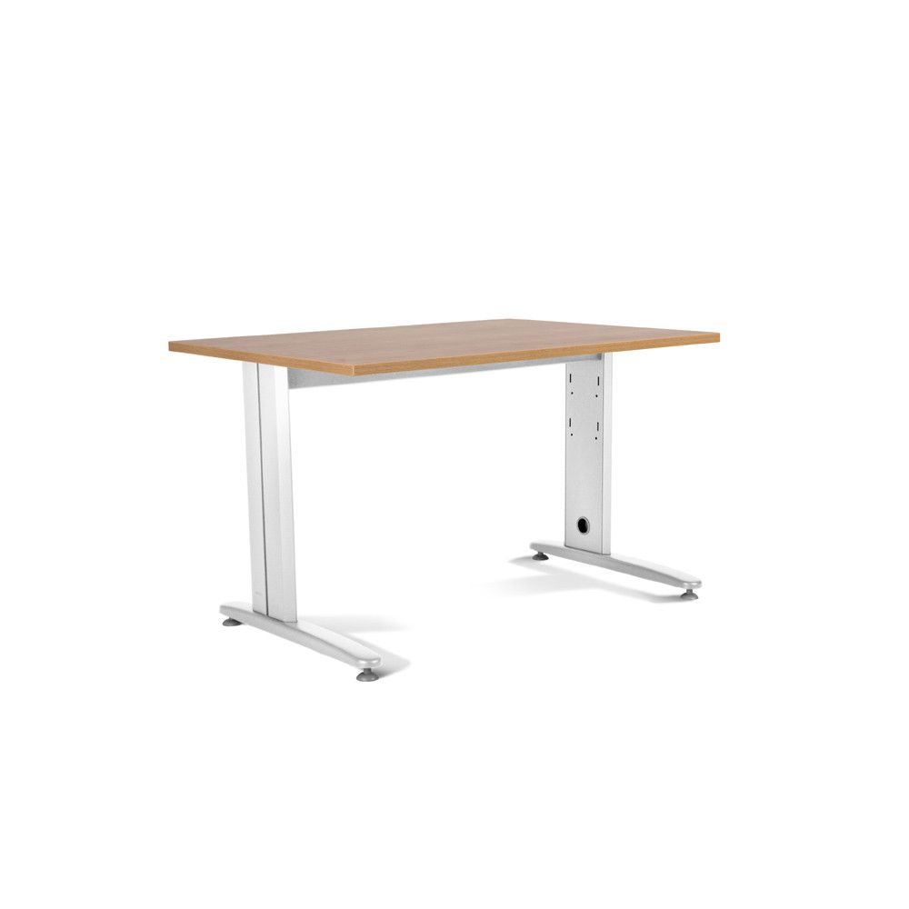 Kit Mesa Metal 140 x 80 Blanco / Roble