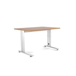 Kit Mesa Metal 140 x 80 Blanco / Roble