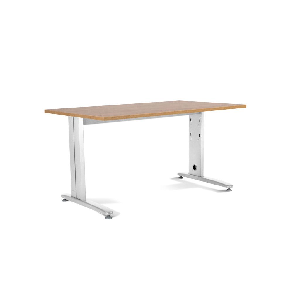 Kit Mesa Metal 160 x 80 Blanco / Roble