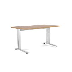 Kit Mesa Metal 160 x 80 Blanco / Roble