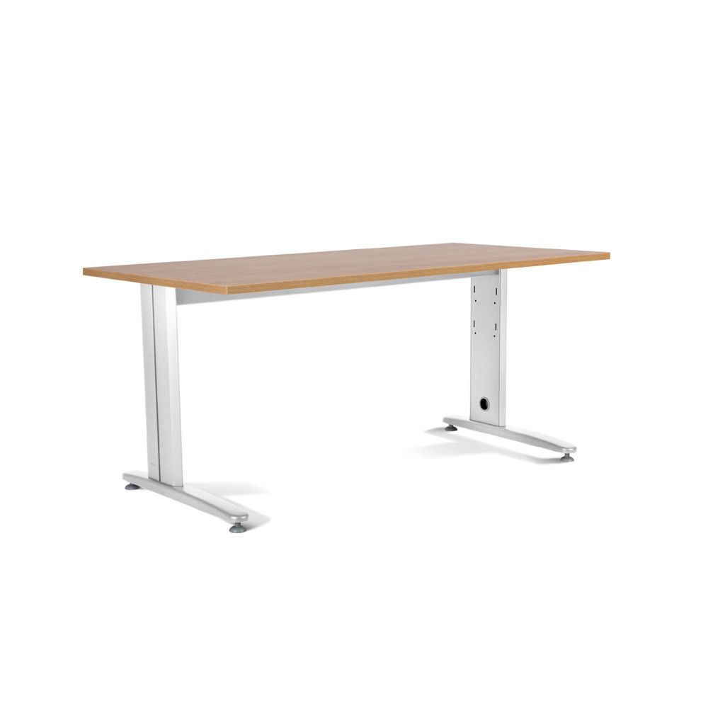 Kit Mesa Metal 180 x 80 Blanco / Roble