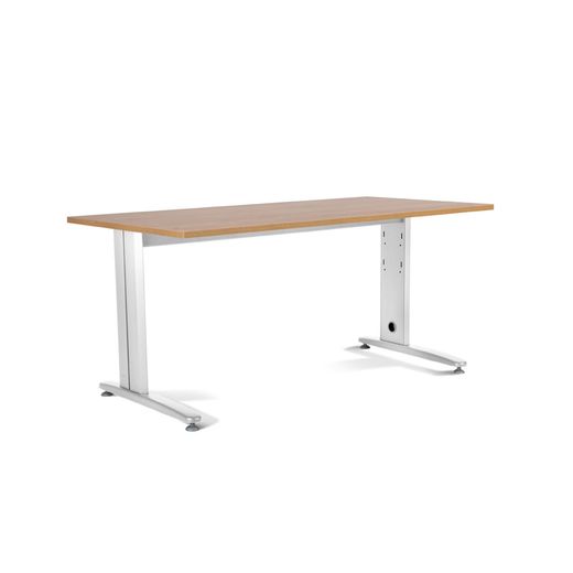 Kit Mesa Metal 180 x 80 Blanco / Roble