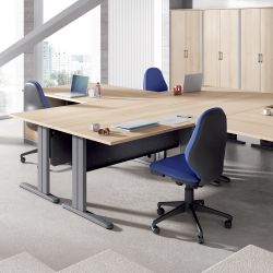 Kit Mesa Metal 180X80 Aluminio / Gris