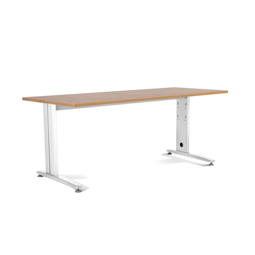 Kit Mesa Metal 200 x 80 Blanco / Roble