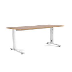 Kit Mesa Metal 200 x 80 Blanco / Roble