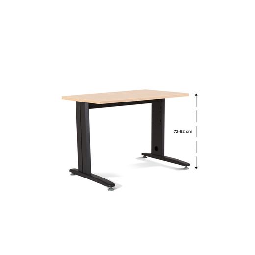 Kit Mesa Metal Ajustable 120 x 60 Antracita / Haya