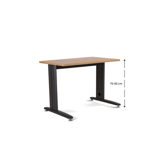 Kit Mesa Metal Ajustable 120 x 60 Antracita / Roble